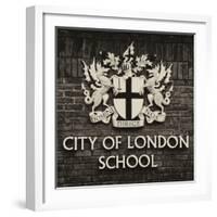 City of London School Sign - London - UK - England - United Kingdom - Europe-Philippe Hugonnard-Framed Photographic Print