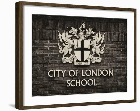 City of London School Sign - London - UK - England - United Kingdom - Europe-Philippe Hugonnard-Framed Photographic Print