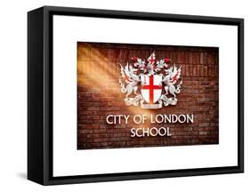 City of London School Sign - London - UK - England - United Kingdom - Europe-Philippe Hugonnard-Framed Stretched Canvas