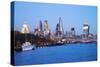 City of London Skyline and River Thames at Dusk, England, UK-Nadia Isakova-Stretched Canvas