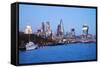 City of London Skyline and River Thames at Dusk, England, UK-Nadia Isakova-Framed Stretched Canvas