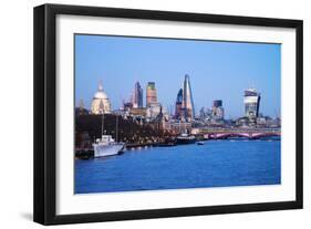 City of London Skyline and River Thames at Dusk, England, UK-Nadia Isakova-Framed Photographic Print