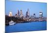 City of London Skyline and River Thames at Dusk, England, UK-Nadia Isakova-Mounted Photographic Print