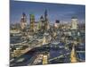 City of London skyline at dusk, London, England, United Kingdom, Europe-Charles Bowman-Mounted Photographic Print