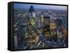 City of London Skyline at Sunset-jeremyreds-Framed Stretched Canvas