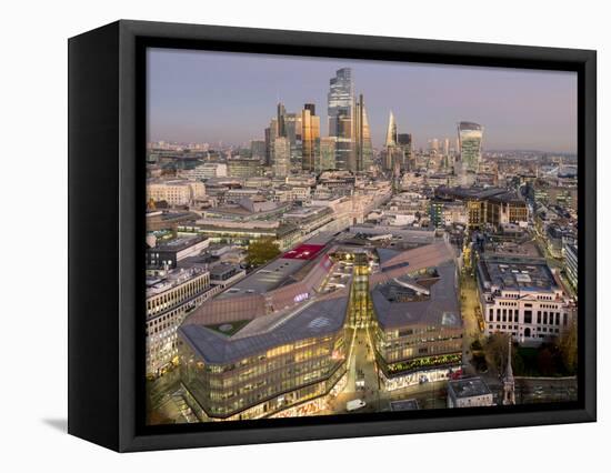 City of London, Square Mile, image shows completed 22 Bishopsgate tower, London, England-Charles Bowman-Framed Stretched Canvas