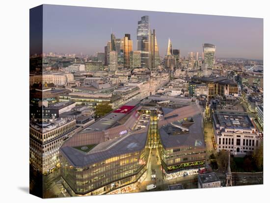 City of London, Square Mile, image shows completed 22 Bishopsgate tower, London, England-Charles Bowman-Stretched Canvas