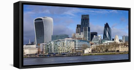 City of London Square Mile panorama, London, England, United Kingdom, Europe-Charles Bowman-Framed Stretched Canvas