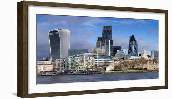 City of London Square Mile panorama, London, England, United Kingdom, Europe-Charles Bowman-Framed Photographic Print