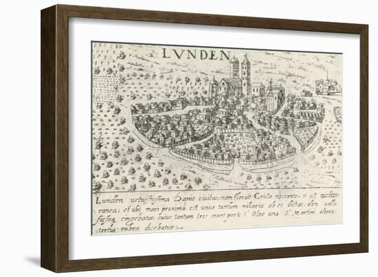 City of Lund, Which Belonged to Denmark in Middle Ages-null-Framed Giclee Print