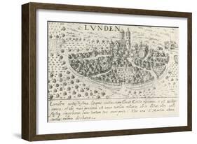 City of Lund, Which Belonged to Denmark in Middle Ages-null-Framed Giclee Print