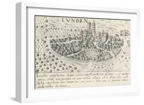 City of Lund, Which Belonged to Denmark in Middle Ages-null-Framed Giclee Print