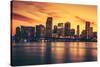 City of Miami at Sunset-prochasson-Stretched Canvas