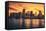 City of Miami at Sunset-prochasson-Framed Stretched Canvas
