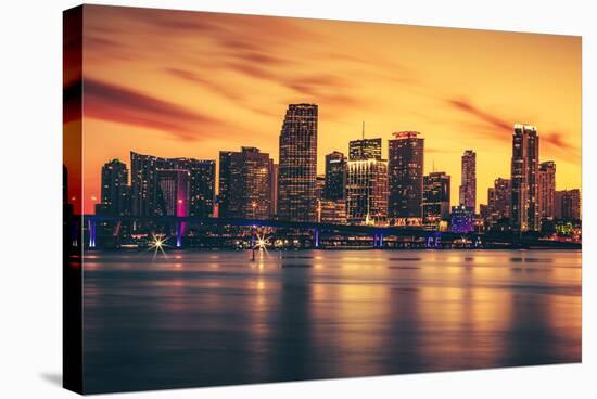 City of Miami at Sunset-prochasson-Stretched Canvas