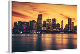 City of Miami at Sunset-prochasson-Framed Photographic Print