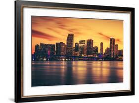 City of Miami at Sunset-prochasson-Framed Photographic Print