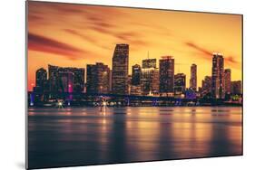 City of Miami at Sunset-prochasson-Mounted Photographic Print