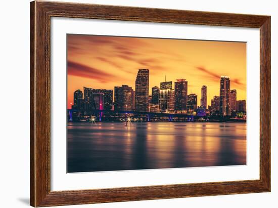 City of Miami at Sunset-prochasson-Framed Photographic Print