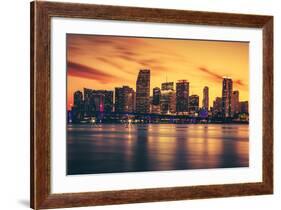 City of Miami at Sunset-prochasson-Framed Photographic Print