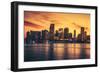 City of Miami at Sunset-prochasson-Framed Photographic Print