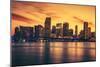 City of Miami at Sunset-prochasson-Mounted Photographic Print