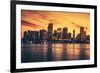 City of Miami at Sunset-prochasson-Framed Photographic Print