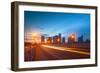 City of Miami Florida Colorful Sunset Panorama of Downtown-Fotomak-Framed Photographic Print