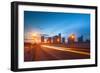 City of Miami Florida Colorful Sunset Panorama of Downtown-Fotomak-Framed Photographic Print