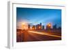 City of Miami Florida Colorful Sunset Panorama of Downtown-Fotomak-Framed Photographic Print