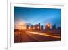 City of Miami Florida Colorful Sunset Panorama of Downtown-Fotomak-Framed Photographic Print