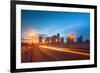 City of Miami Florida Colorful Sunset Panorama of Downtown-Fotomak-Framed Photographic Print