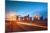 City of Miami Florida Colorful Sunset Panorama of Downtown-Fotomak-Mounted Photographic Print