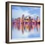 City of Miami Florida Night Skyline-Fotomak-Framed Photographic Print