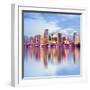 City of Miami Florida Night Skyline-Fotomak-Framed Photographic Print