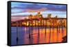 City of Miami Florida Summer Sunset Panorama-Fotomak-Framed Stretched Canvas