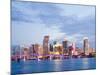 City of Miami Florida Summer Sunset Panorama-Fotomak-Mounted Photographic Print