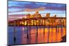 City of Miami Florida Summer Sunset Panorama-Fotomak-Mounted Photographic Print