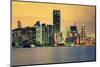 City of Miami, Summer Sunset-prochasson-Mounted Photographic Print