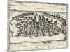 City of Mombasa in Kenya, from Civitates Orbis Terrarum, 1572, 16th Century-null-Stretched Canvas