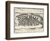 City of Mombasa in Kenya, from Civitates Orbis Terrarum, 1572, 16th Century-null-Framed Giclee Print