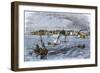 City of New Castle on the Delaware River, 1880s-null-Framed Giclee Print