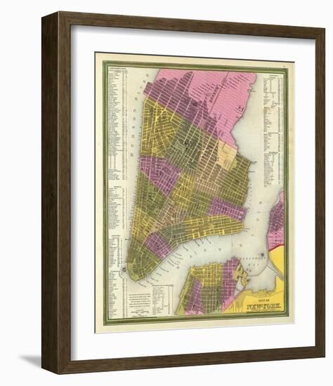 City of New York, c.1846-Samuel Augustus Mitchell-Framed Art Print