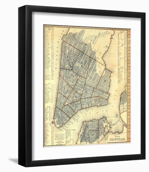 City of New York, c.1846-Samuel Augustus Mitchell-Framed Art Print