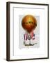 City of New York Hot Air Balloon-Fab Funky-Framed Art Print