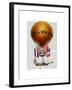 City of New York Hot Air Balloon-Fab Funky-Framed Art Print