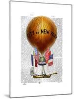 City of New York Hot Air Balloon-Fab Funky-Mounted Art Print