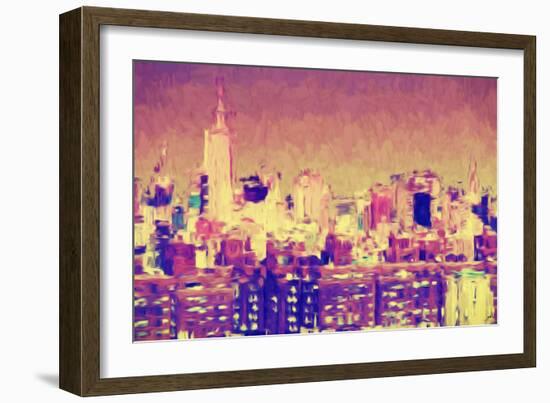 City of New York II - In the Style of Oil Painting-Philippe Hugonnard-Framed Giclee Print