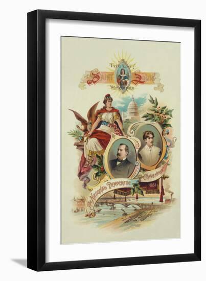 City of Saint Louis Welcomes the National Democratic Convention, 1888-Tracey Printing-Framed Art Print