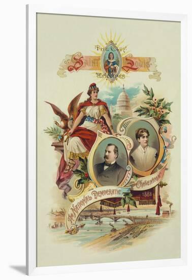 City of Saint Louis Welcomes the National Democratic Convention, 1888-Tracey Printing-Framed Art Print